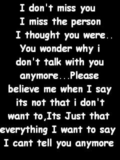 I dont miss you